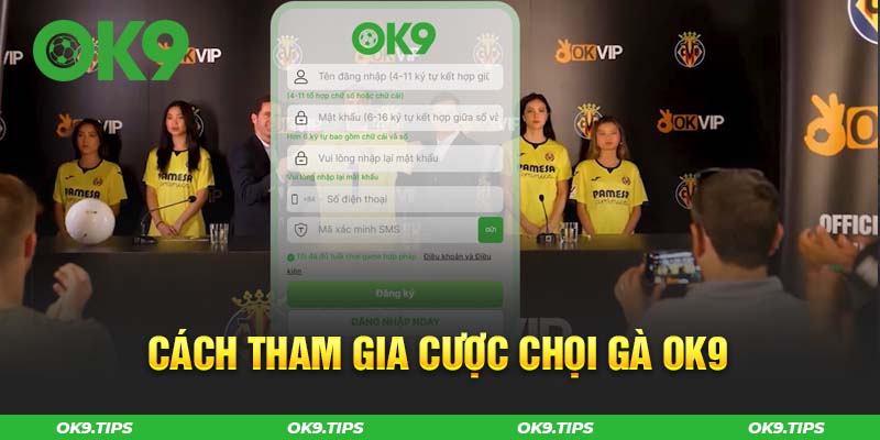 Tham gia cá cược Đá gà OK9 diễn ra qua vài bước