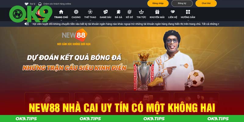 NEW88 nhà cái uy tín có một không hai